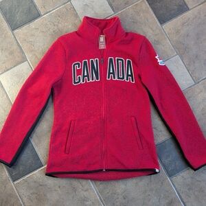 Hudson’s Bay Team Canada Olympic Zip Jacket Women’s M Red Official Outfitter HBC